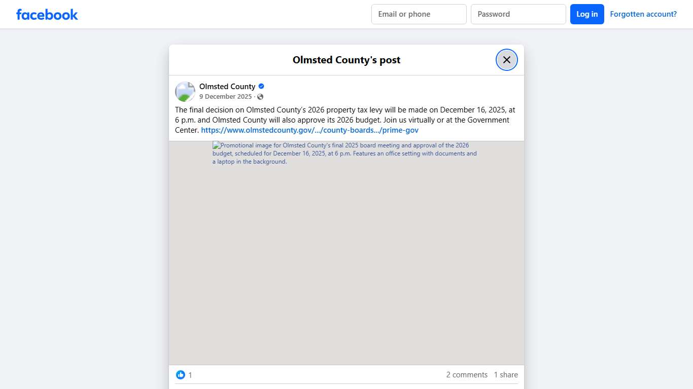 Olmsted County - The final decision on Olmsted County’s... Facebook