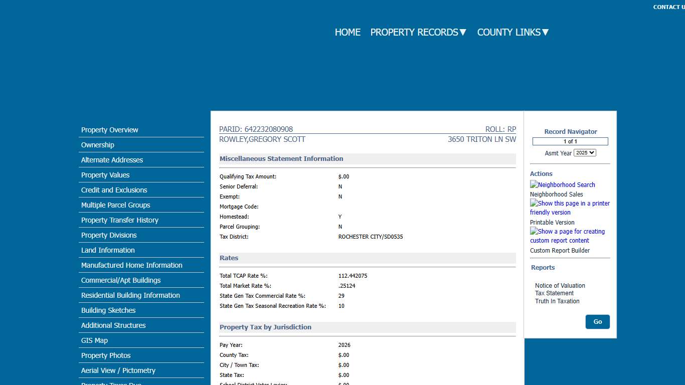Olmsted County Property Information